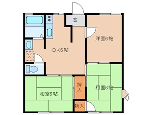 ヴィラシャロームⅡの物件間取画像